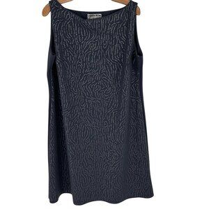 Chiara Boni dress Embellished Sleeveless gray scuba knit Size 1x Italy Couture